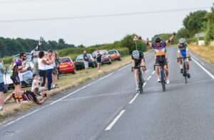 Daniel Butlin (EvoVelo Karbona) celebrates his victory. Picture: David Perry