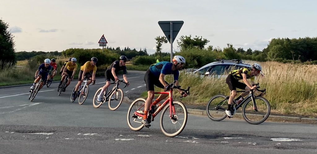 Group 2 turning onto the old A5